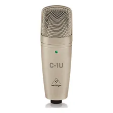 Microfone Behringer USB CONDENSER MICROPHONE C-1U Condensador Cardioide cor dourado Foto  mini 1