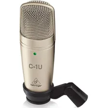 Microfone Behringer USB CONDENSER MICROPHONE C-1U Condensador Cardioide cor dourado Foto mini  2