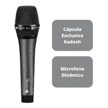 Microfone Com Fio Kadosh K-2 Cardioide K2 Com Cachimbo K 2 Cor Preto Foto mini 4