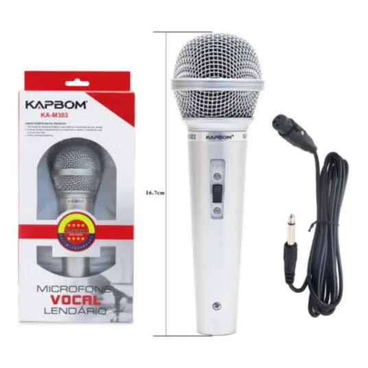 Microfone Com Fio Profissional Kapbom Ka-m303 Foto 1