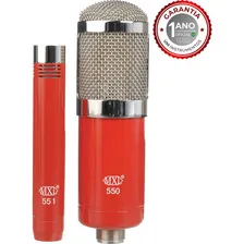 Microfone Condensador Mxl Kit 550/551 Red Com Dois Microfone Foto mini 1