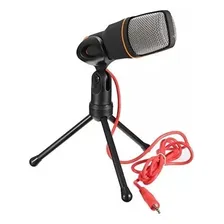 Microfone Condensador Para Gravação No Pc Com Cabo E Tripe Foto mini 1