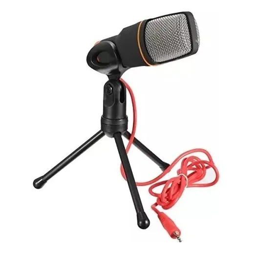 Microfone Condensador Para Gravação No Pc Com Cabo E Tripe Foto 1
