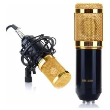 Microfone Condensador Prof Bm800 Estúdio+ Shock +pop Filter Cor Preto e dourado Foto mini  2