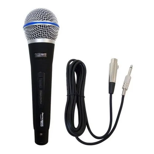 Microfone Dinamico Com Fio Cabo 4 Mts Ht58a Csr - Preto Foto 1