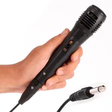 Microfone Dinâmico Cabo Caixa De Som Karaokê P10 Cor Preto Foto mini 3