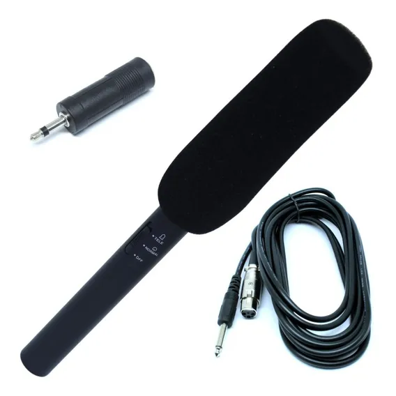 Microfone Direcional Shotgun Coral Csr Ht 320a Condensador Cor Preto Foto 1