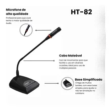 Microfone Gooseneck C/ Base Yoga Ht-82 Foto mini 4