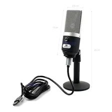 Microfone Greika Condensador Cardi贸ide Usb Gk-usm2 Cor Prateado Foto mini 1
