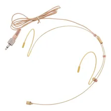 Microfone Headset Auricular Cabeça Amw D Com Plugue P2 Rosca Cor Bege Foto  mini 1
