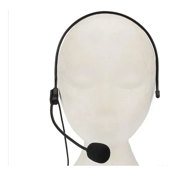 Microfone Headset Auricular De Cabeça Com Conector P2 3,5mm Cor Preto Foto 1