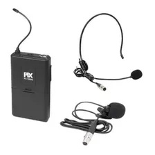 Microfone Headset Sem Fio E Microfone De Lapela Pix Cor Preto Foto  mini 1