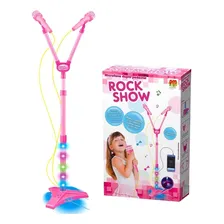Microfone Infantil C/ Pedestal Conecta Celular C/ Luz Som Foto mini 3