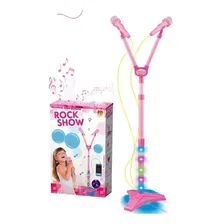 Microfone Infantil C/ Pedestal Conecta Celular C/ Luz Som Foto mini 4