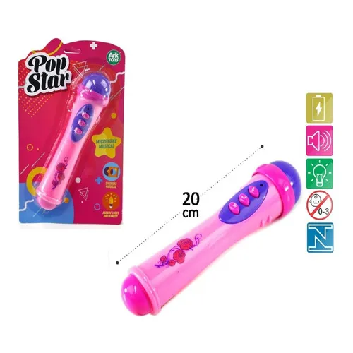 Microfone Infantil Musical Pop Star Foto 1