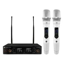 Microfone Kadosh K502m Sem Fio Duplo De Mão Branco Foto  mini 1