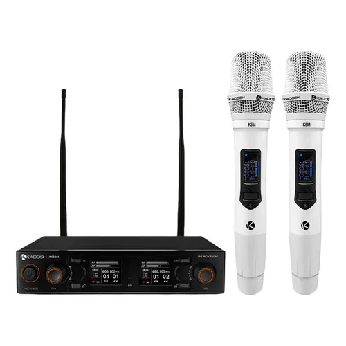 Microfone Kadosh K502m Sem Fio Duplo De Mão Branco Foto 1