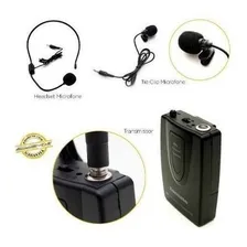 Microfone Lapela 50 Mts Sem Fio Headset Bivolt Profissional Cor Preto Foto mini 2