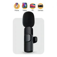 Microfone Lapela Celular iPhone Android Tipoc Sem Fio Duplo Cor Microfone Lapela celular Preto Foto mini 4