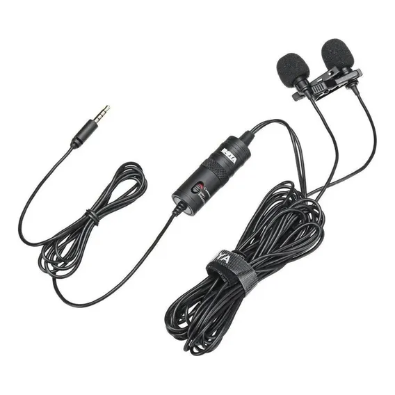 Microfone Lapela Duplo Boya By-m1dm Omnidirecional Gt971 Foto 1