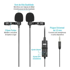 Microfone Lapela Duplo Boya By-m1dm Omnidirecional Gt971 Foto mini 2