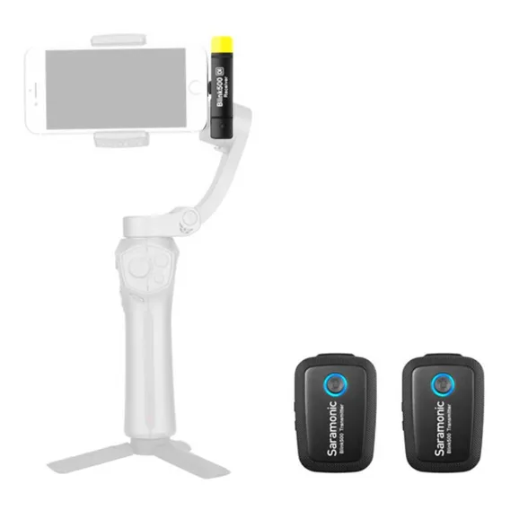 Microfone Lapela Lightning Duplo Sem Fio Saramonic Blink500 Foto 1