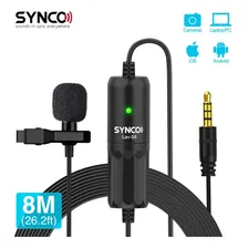 Microfone Lapela Synco Lav S8 Camera Gravadores Filmadoras Cor Preto Foto  mini 1