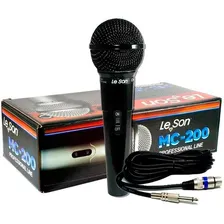 Microfone Leson Mc-200 Dinamico Profissional Preto Brilhante Foto mini 3