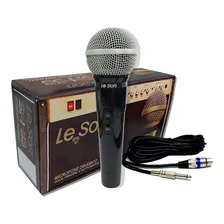 Microfone Leson Sm50 Vk Vocal Profissional / Cabo P10 Cor Preto Foto mini  2
