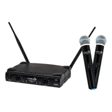 Microfone Lyco Sem Fio Duplo De Mão Uhf Uh02mm Profissional Foto mini  2