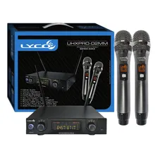 Microfone Lyco Uhxpro-02mm Uhf Sem Fio Duplo Lcd Com Maleta Foto mini 1