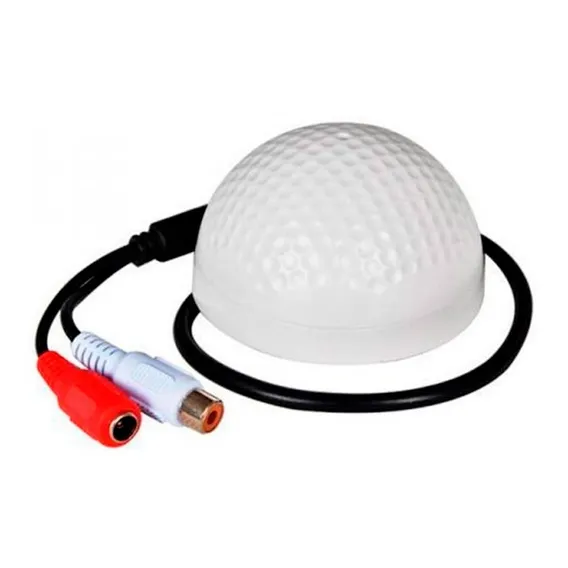 Microfone Para Cftv Giga Cobertura 5m Gs0073 Cor Branco Foto 1