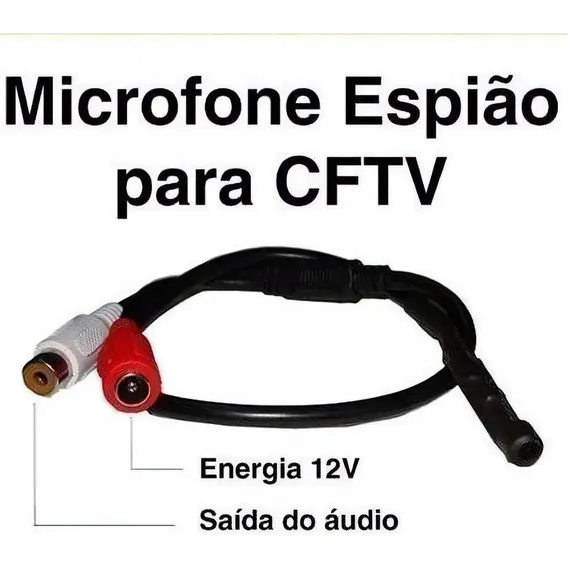 Microfone Para Dvr Espiao Mini Microfone Microfone Escondido Foto 1