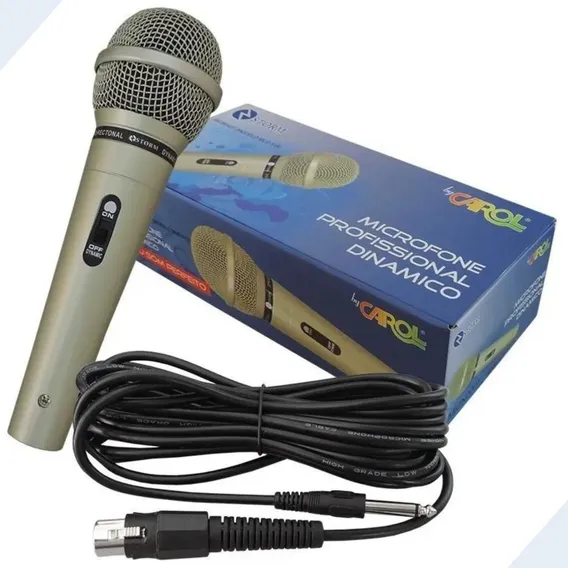 Microfone Profissional Carol Mud-515 Com Fio Champanhe Storm Foto 1