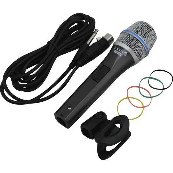 Microfone Profissional Com Cabo Fio Smp-20 Lyco Smp 20 Smp20 Cor Preto Foto 1