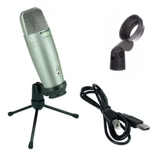 Microfone Samson C01u Pro Condenser Studio Usb C/tripode colorido plateado Foto mini 1