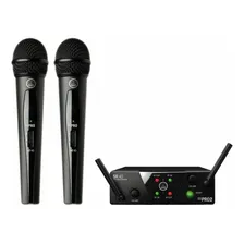 Microfone sem fio Akg WMS40mini 2 microfones pretos Foto mini 1