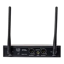 Microfone Sem Fio Duplo De Mão Uhf Amw Au58 C/ Estojo . Loja Cor Preto Foto mini  2