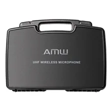Microfone Sem Fio Duplo De Mão Uhf Amw Au58 C/ Estojo . Loja Cor Preto Foto mini 4