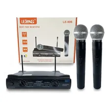 Microfone Sem Fio Duplo Profissional Uhf Ideal Para Foto mini 1
