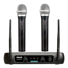 Microfone Sem Fio Duplo Vhf Profissional Vokal Vws-20 Plus Preto Foto mini  2