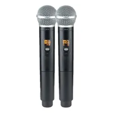 Microfone Sem Fio Duplo Vokal Dvs100 Dm Cor Preto Foto mini 2