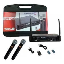Microfone Sem Fio Duplo Vokal Dvs100 Dm Cor Preto Foto mini 4