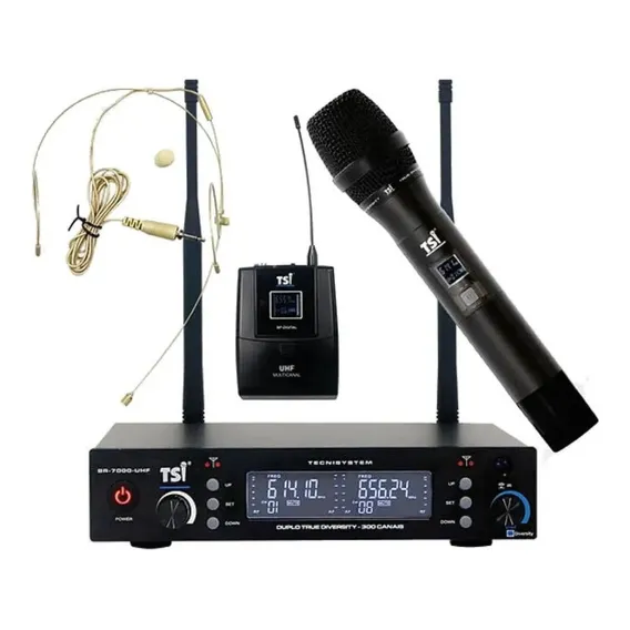 Microfone Sem Fio Em Uhf Br-7000 Tsi Cor Preto Foto 1