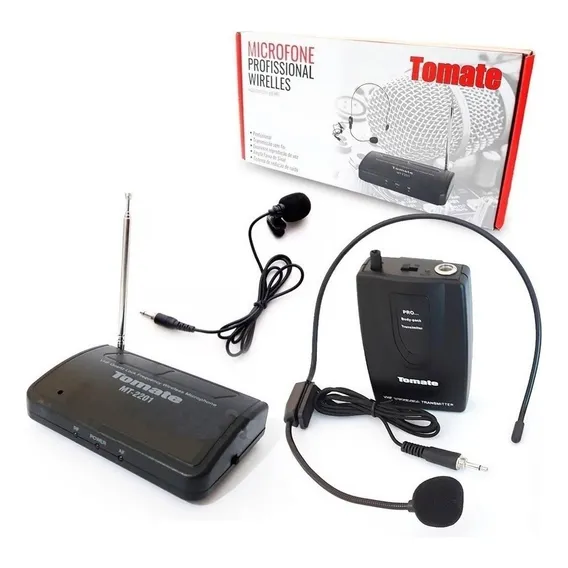 Microfone Sem Fio Headset Auricular De Cabeça Tomate Co11 Foto 1