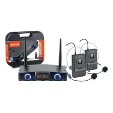 Microfone Sem Fio Headset Duplo Karsect Krd200dh Foto mini 4