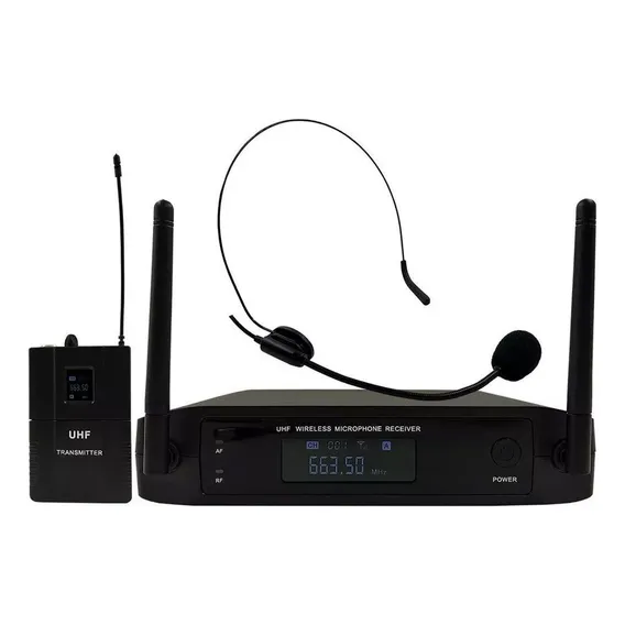 Microfone Sem Fio Headset Leson Ls901 Profissional De Cabeça Cor Preto Foto 1