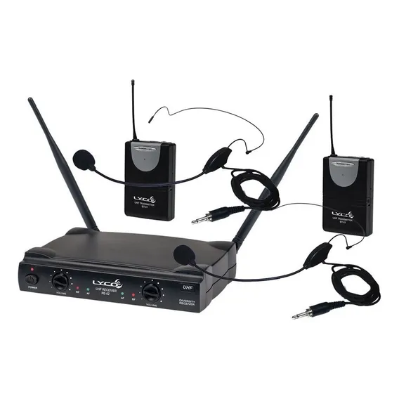 Microfone Sem Fio Lyco Duplo 2 Headset 2 Lapela Uh02hlihli Cor Preto Foto 1