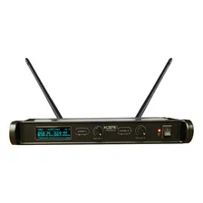 Microfone Sem Fio Preto Duplo Mao Ksr Pro 3000 Uhf Metal Foto mini 4