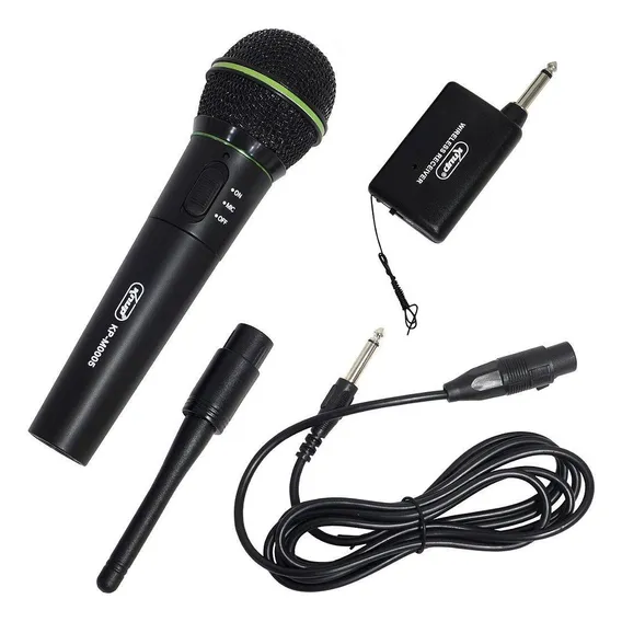 Microfone Sem Fio Profissional Receptor P10 Knup - Kp-m0005 Foto 1